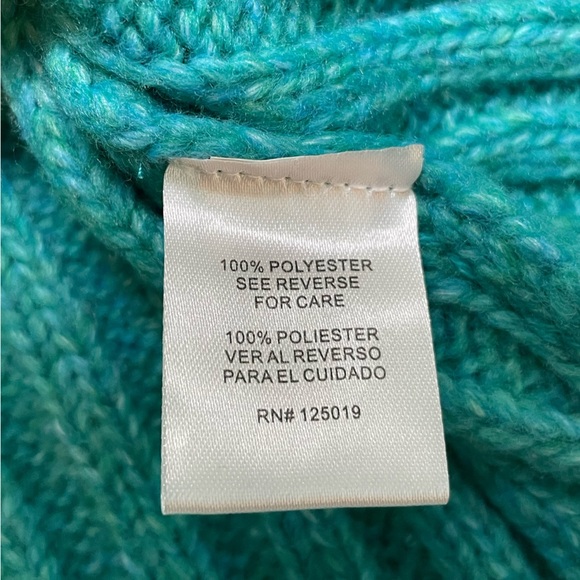 NWT Joseph A. Turquoise Ribbed Turtleneck Sweater Size XL - Picture 9 of 12
